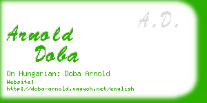 arnold doba business card